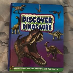 Discover Dinosaurs Book hardcover and hard pages